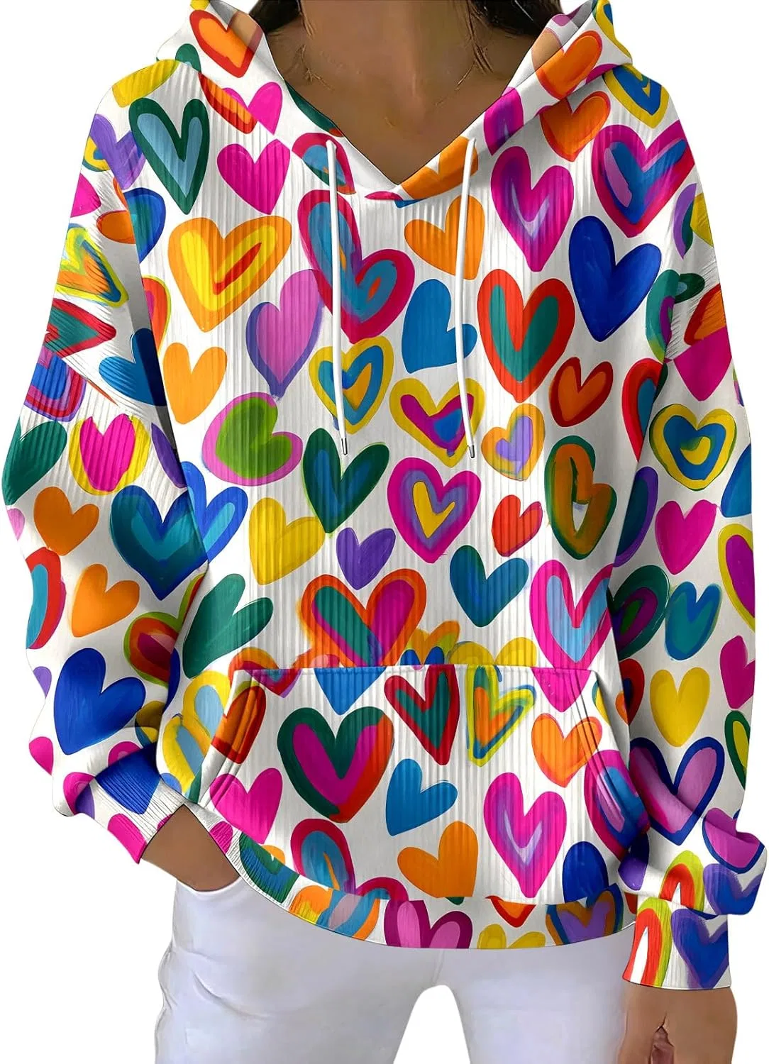 Худи женское с принтом сердца, Generic, цвет Heart E