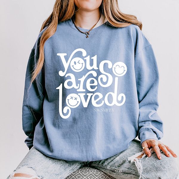 

SWSmiley you are so loved - женский легкий свитшот с окраской в готовом виде Simply Sage Market, Blue Jean, Зеленый, SWSmiley you are so loved - женский легкий свитшот с окраской в готовом виде Simply Sage Market, Blue Jean