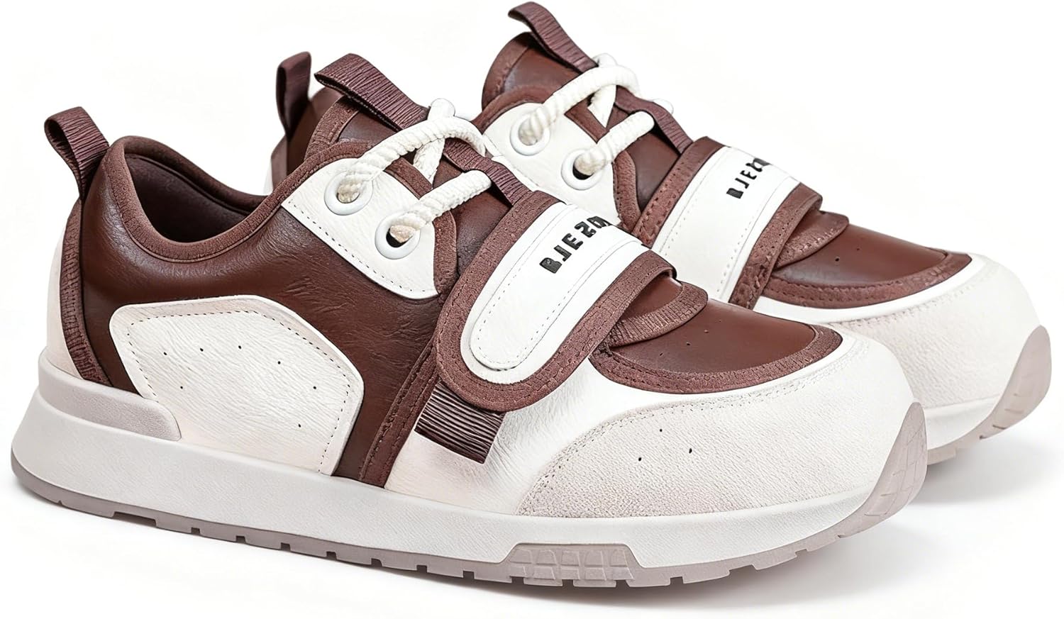 

Ретро-кроссовки для женщин и мужчин, черные с бежевыми вставками из кожи и замши, повседневная обувь, удобная обувь для ходьбы, модная спортивная обувь на каждый день Fenjuvia