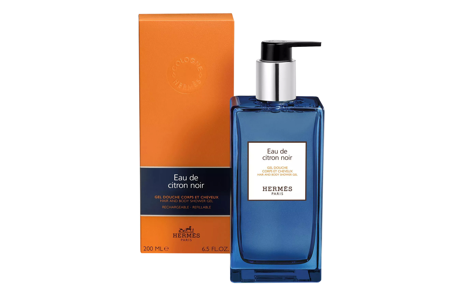 

HERMES Черный лимон ароматизированный шампунь гель для душа очищающий ароматный увлажняющий 200мл