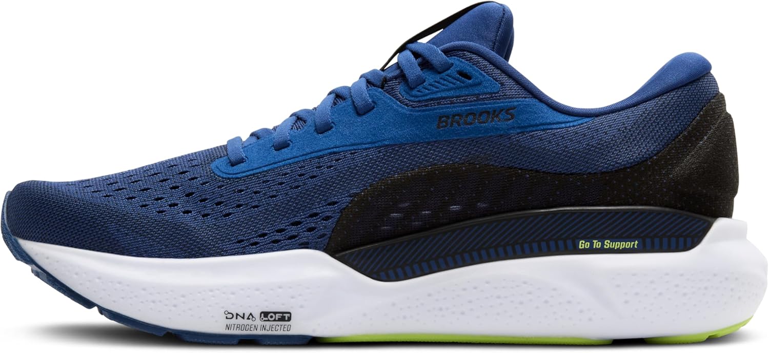 Мужские беговые кроссовки Brooks Adrenaline GTS 24 с поддержкой, черный/зеленый — фото 3