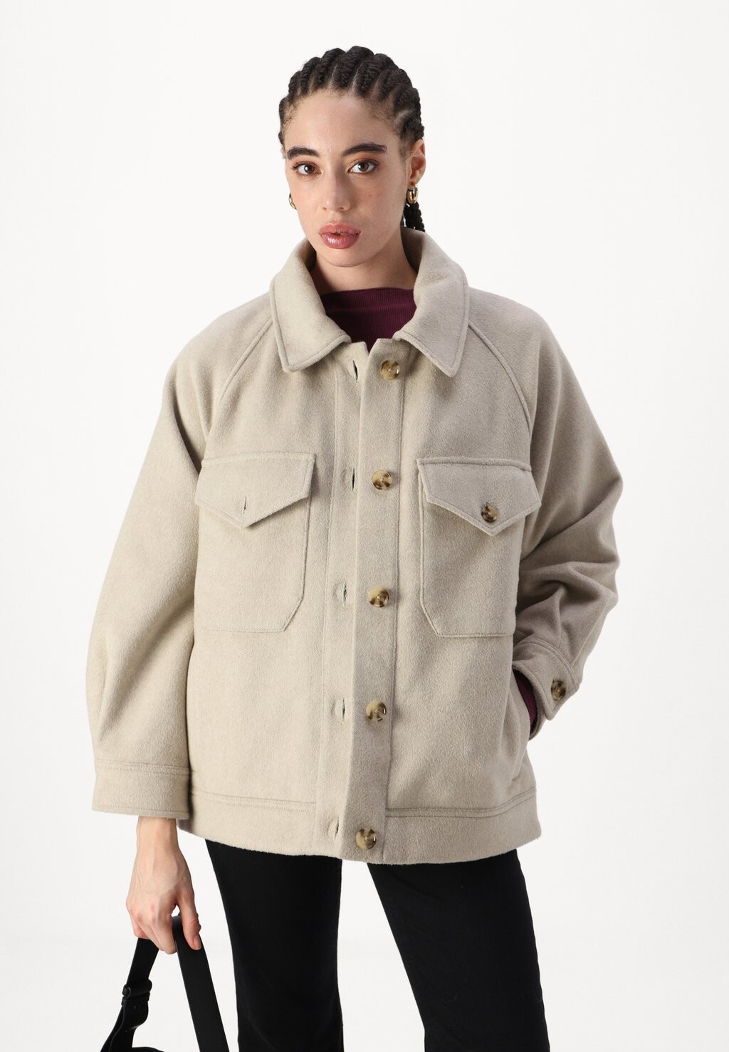 

Зимняя куртка MODERN SHACKET Abercrombie & Fitch, бежевый