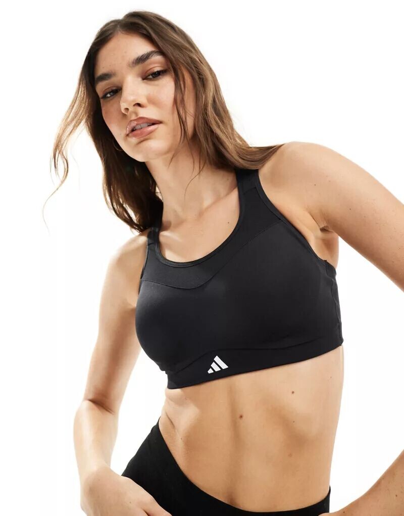 

Черный бюстгальтер с высокой поддержкой adidas Training TLDR adidas performance