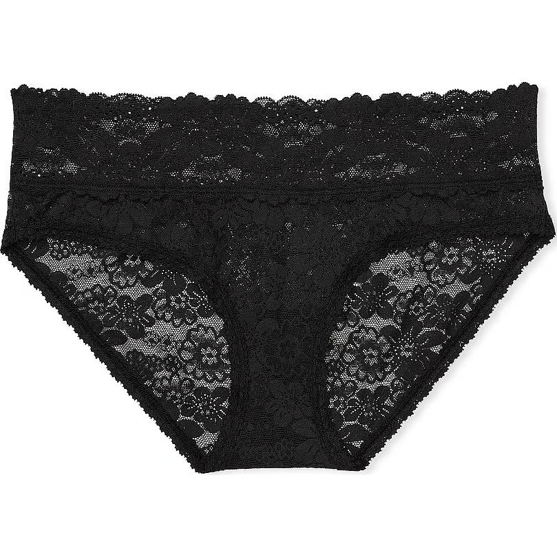 

Victoria'S Secret Трусики-слипоны PINK Wink Hiphugger/черные, женские, 1 шт, черные