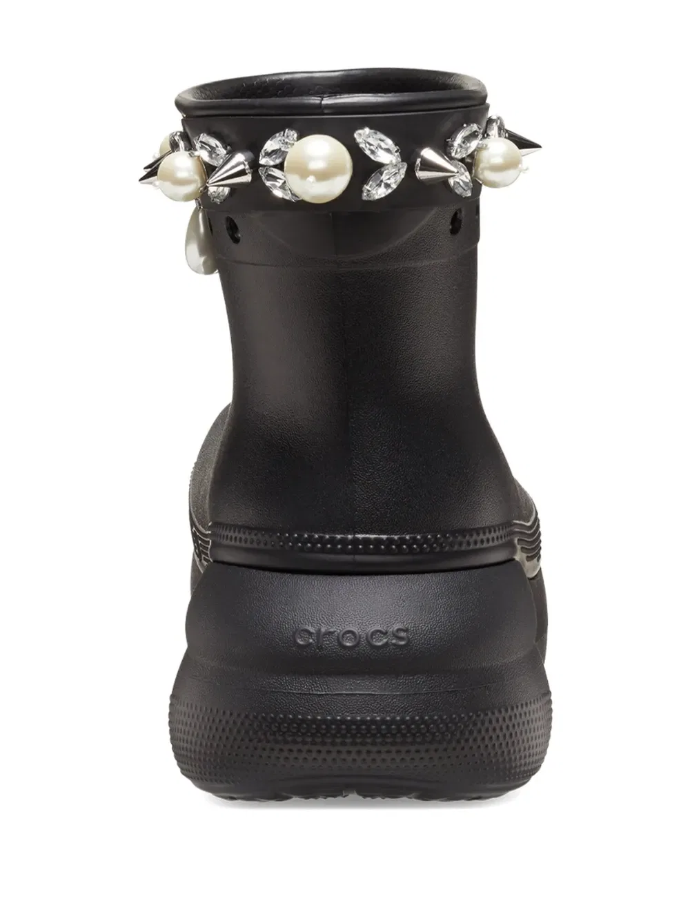 Сапоги X Simone Rocha, украшенные жемчугом Crocs, черный — фото 3