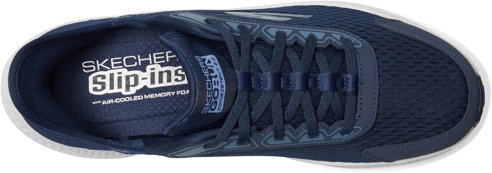 Кроссовки SKECHERS Go Run Consistent 2.0 Endure Hands Free Slip-Ins, цвет Navy/Blue — фото 2
