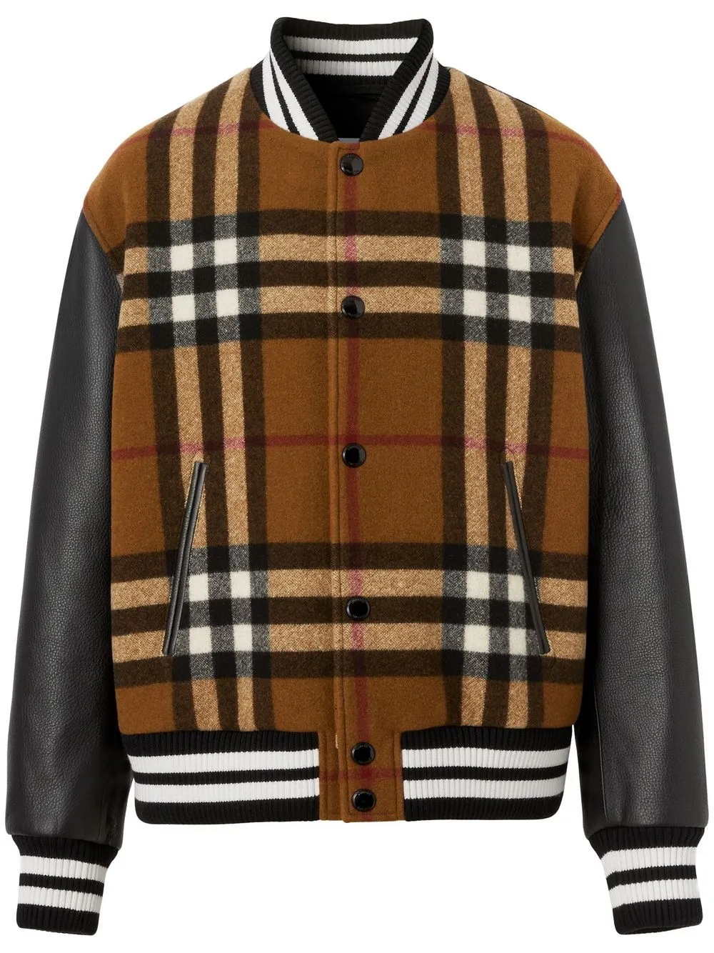 

Бомбер в клетку BURBERRY, коричневый