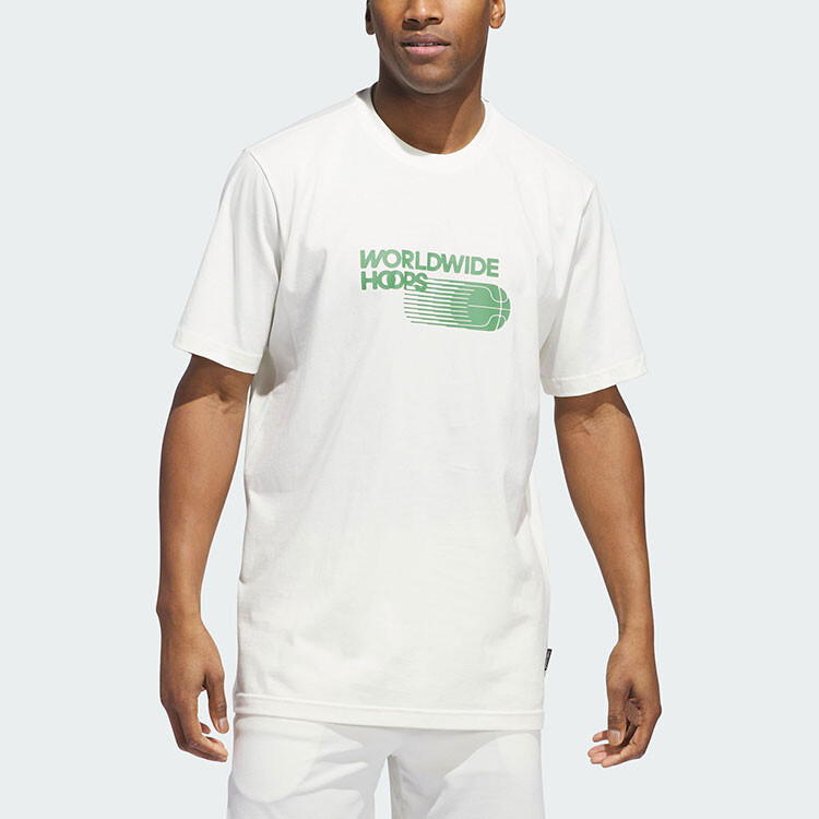 Футболка Rldwide мужская, цвет белый Adidas, цвет Jade White — фото 4