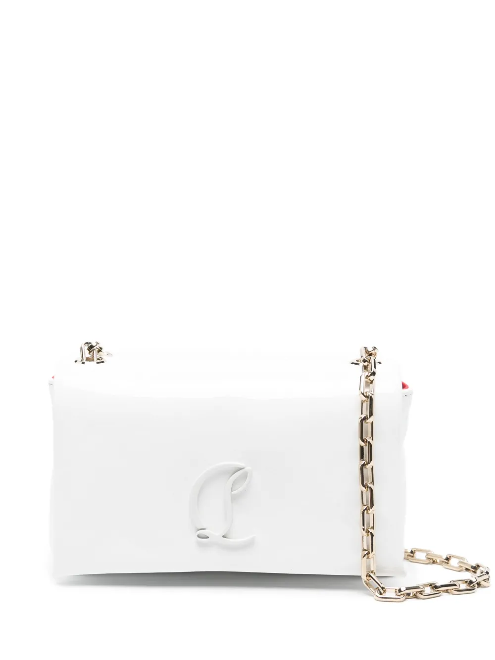 

Лакированный клатч Loubi54 с логотипом Christian Louboutin, белый