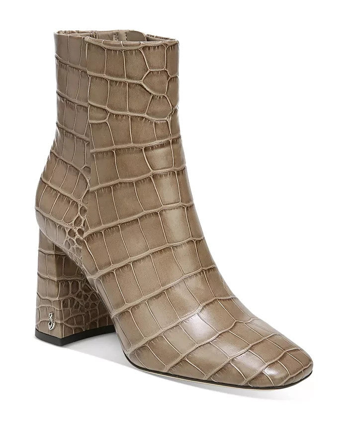 Сапоги-ботфорты Sam Edelman Codie женские кожаные коричневые на квадратном каблуке