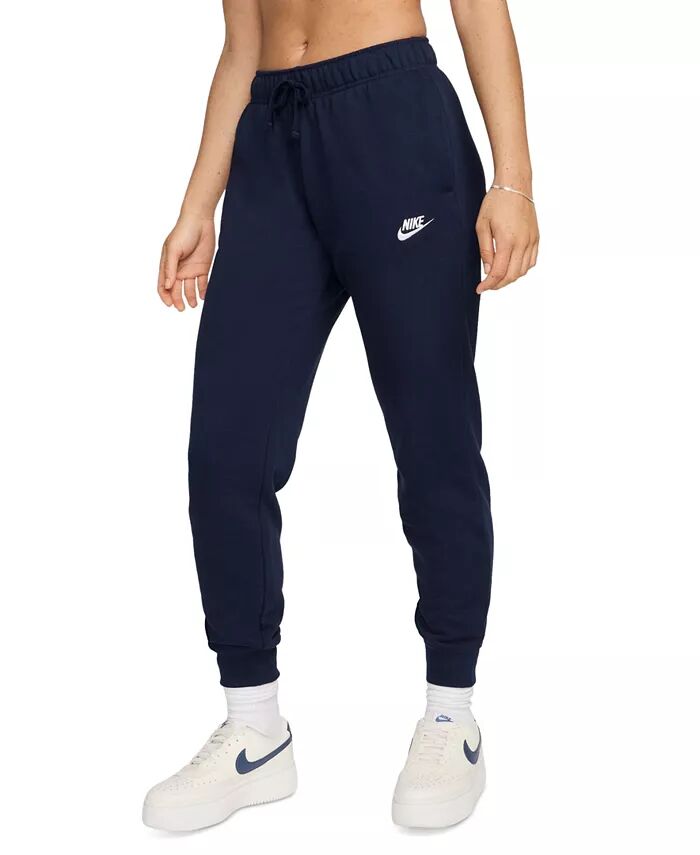 

Женские спортивные флисовые брюки-джоггеры средней посадки Club Nike, синий