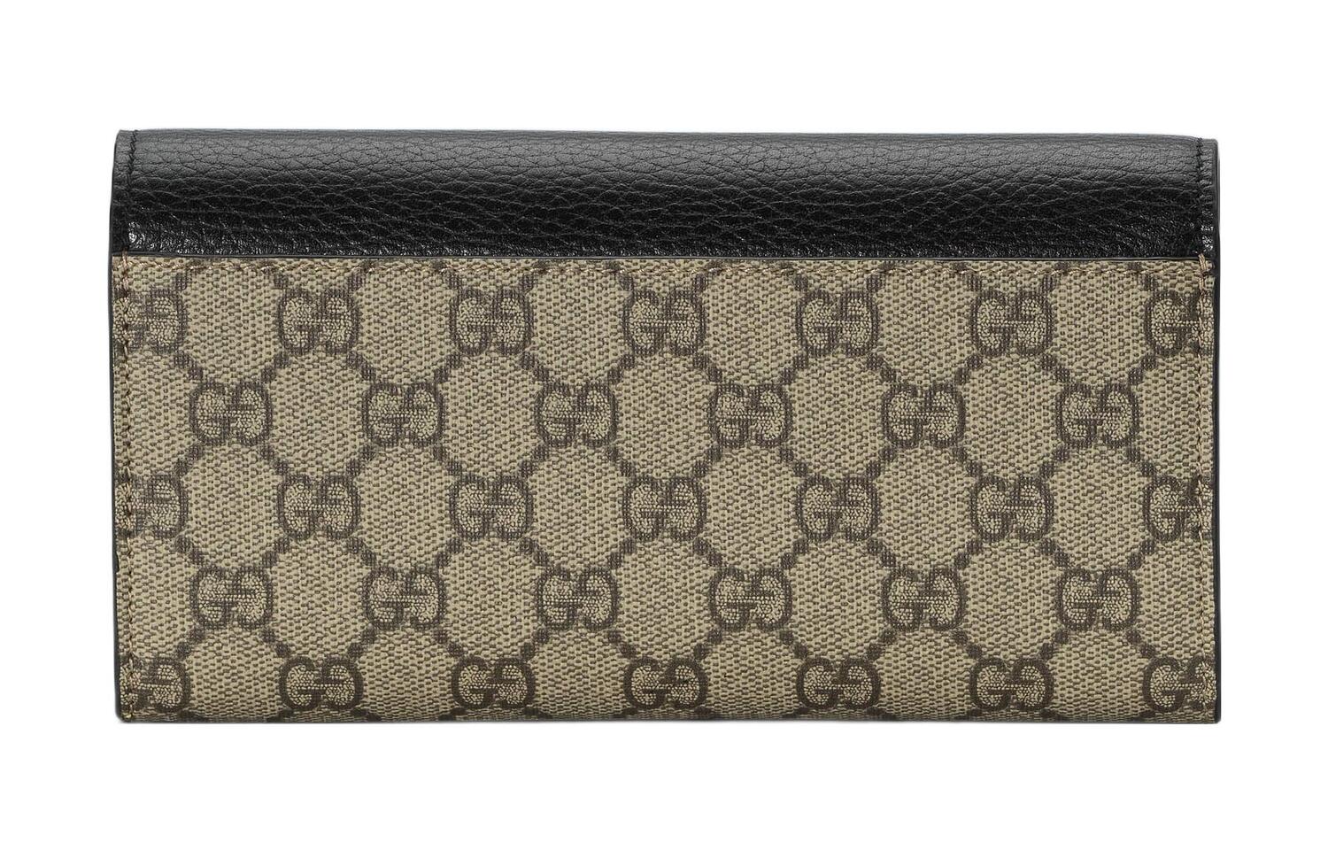 GUCCI Кошелек Canvas With Leather для женщин, синий/черный — фото 3