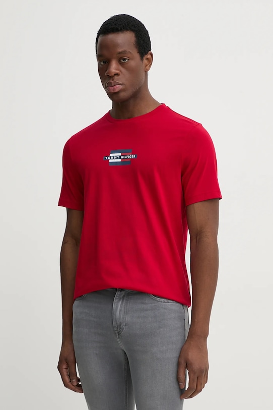 

Хлопковая футболка Tommy Hilfiger, красный