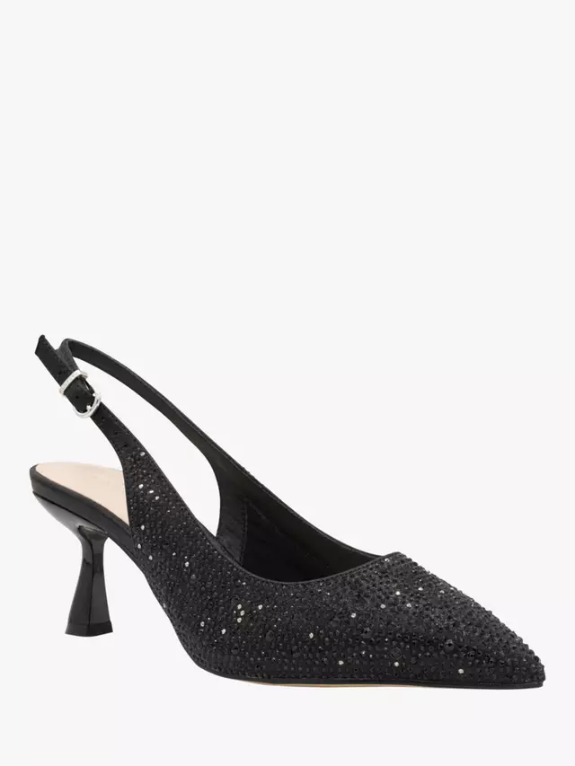 Туфли-лодочки Paradox London Fiora Wide Fit Diamante Kitten Heel Slingback, черный — фото 3