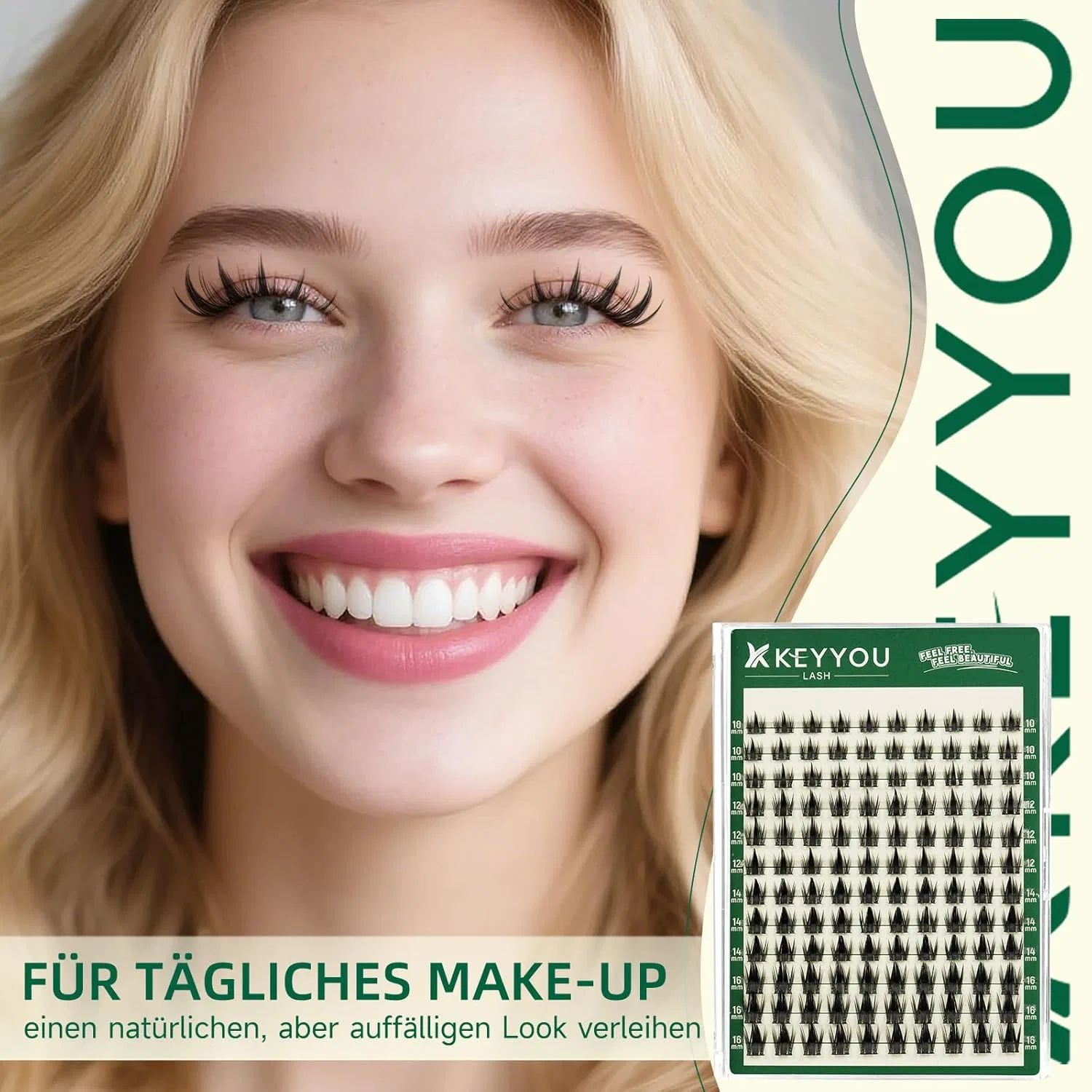 Накладные ресницы KEYYOU Manga Eyelash Tufts, D-изгиб, 10-16 мм, 120 шт. Keyyou, F02 — фото 2