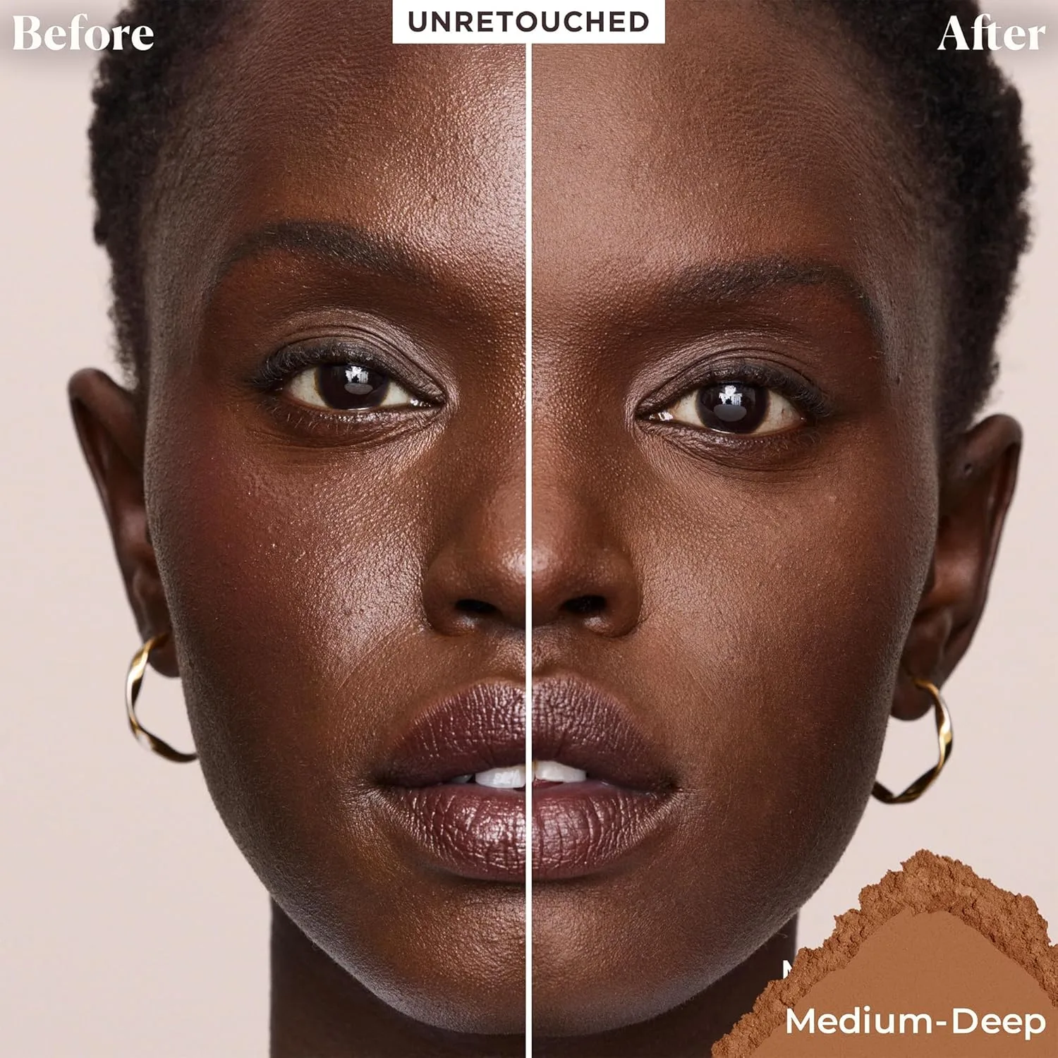 Рассыпчатая полупрозрачная фиксирующая пудра Laura Mercier в оттенке Medium Deep и осветляющая пудра для области под глазами Secret, оттенок 2 (набор). — фото 2