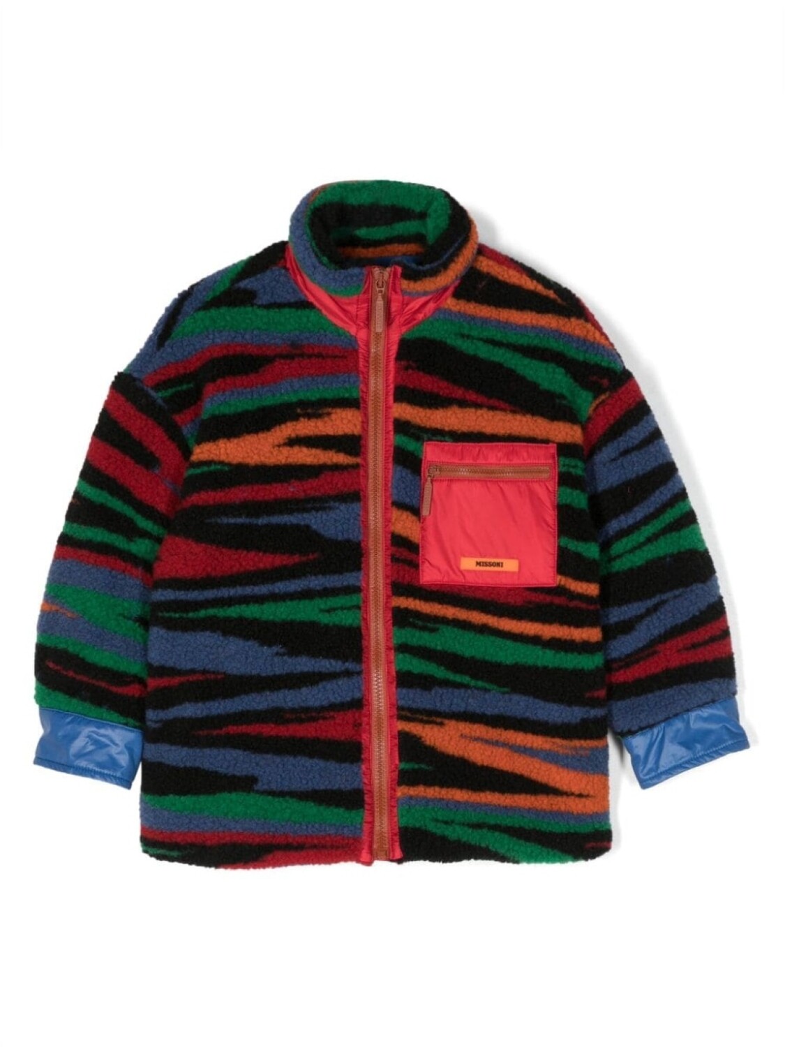 

Missoni Kids пальто на молнии с абстрактным принтом, черный