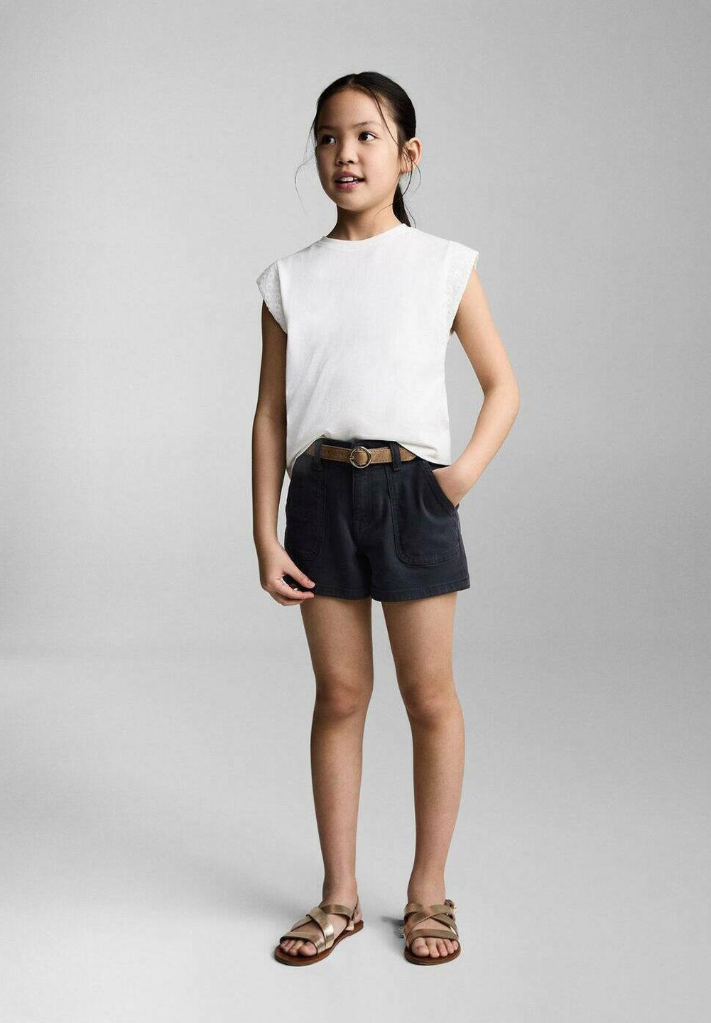 

Джинсовые шорты Mango Kids, цвет Donkermarine