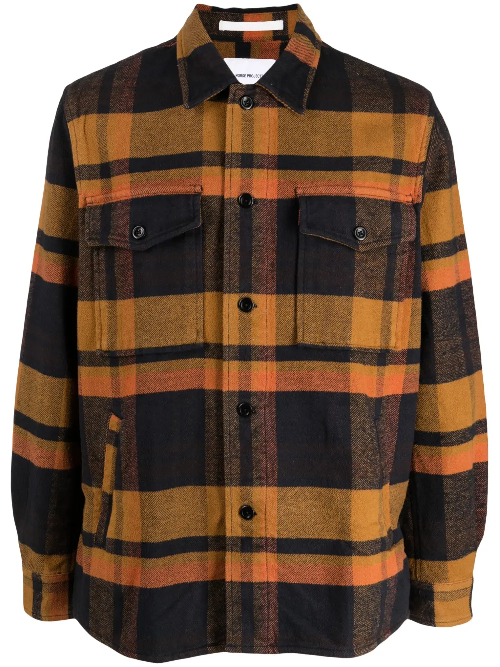 

Куртка-рубашка Julian в клетку Norse Projects, оранжевый
