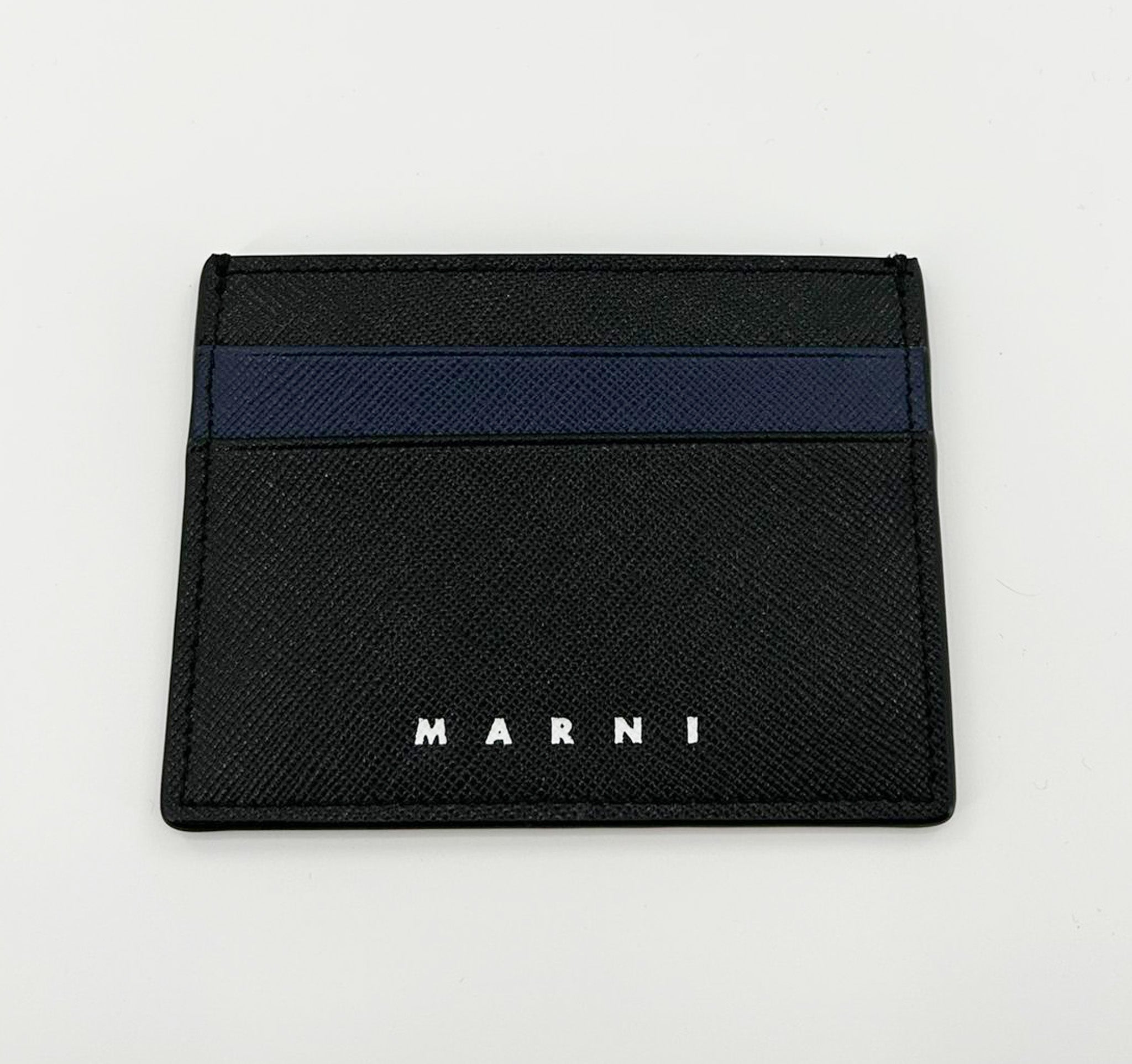 

Визитница Marni из сафьяновой кожи - черный/синий