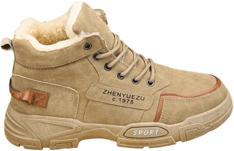 

Мужские большие модные теплые зимние ботинки Clolinde - ПВХ подошва с антискользящим эффектом - Для повседневного использования на улице - Для походов, хаки