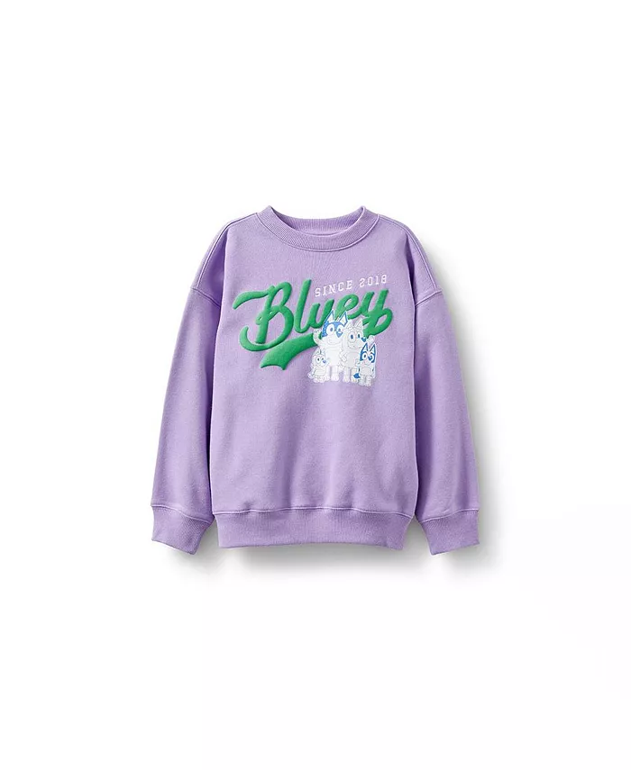 

Детская толстовка Little Girls License Sammy Fleece Crew-Bluey COTTON ON, фиолетовый