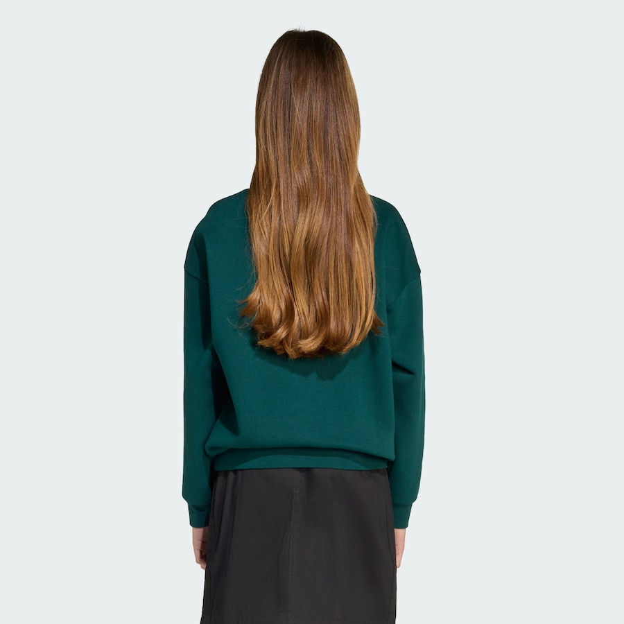 Толстовка ADIDAS ORIGINALS Boyfriend Crew, темно-зеленый — фото 3