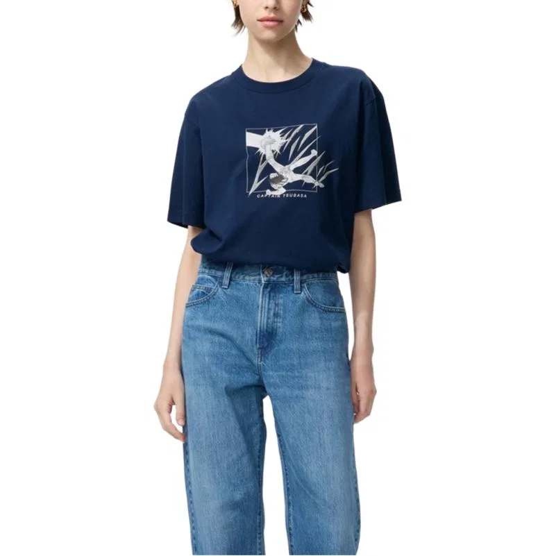 Футболка x JIYINGSHE, LIANMINGKUAN SS26 Unisex UNIQLO, Dark Blue — фото 4