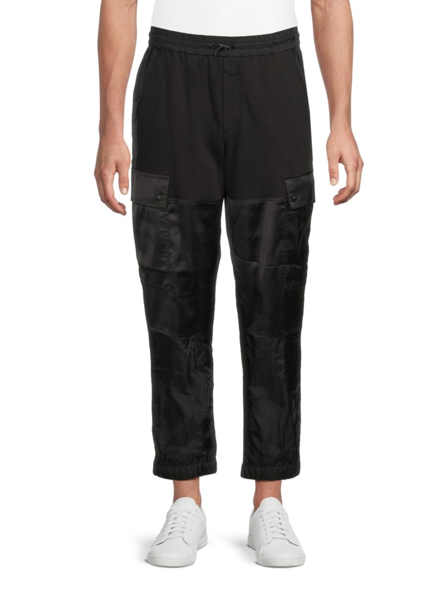 

Брюки с логотипом и завязками Versace Jeans Couture, черный