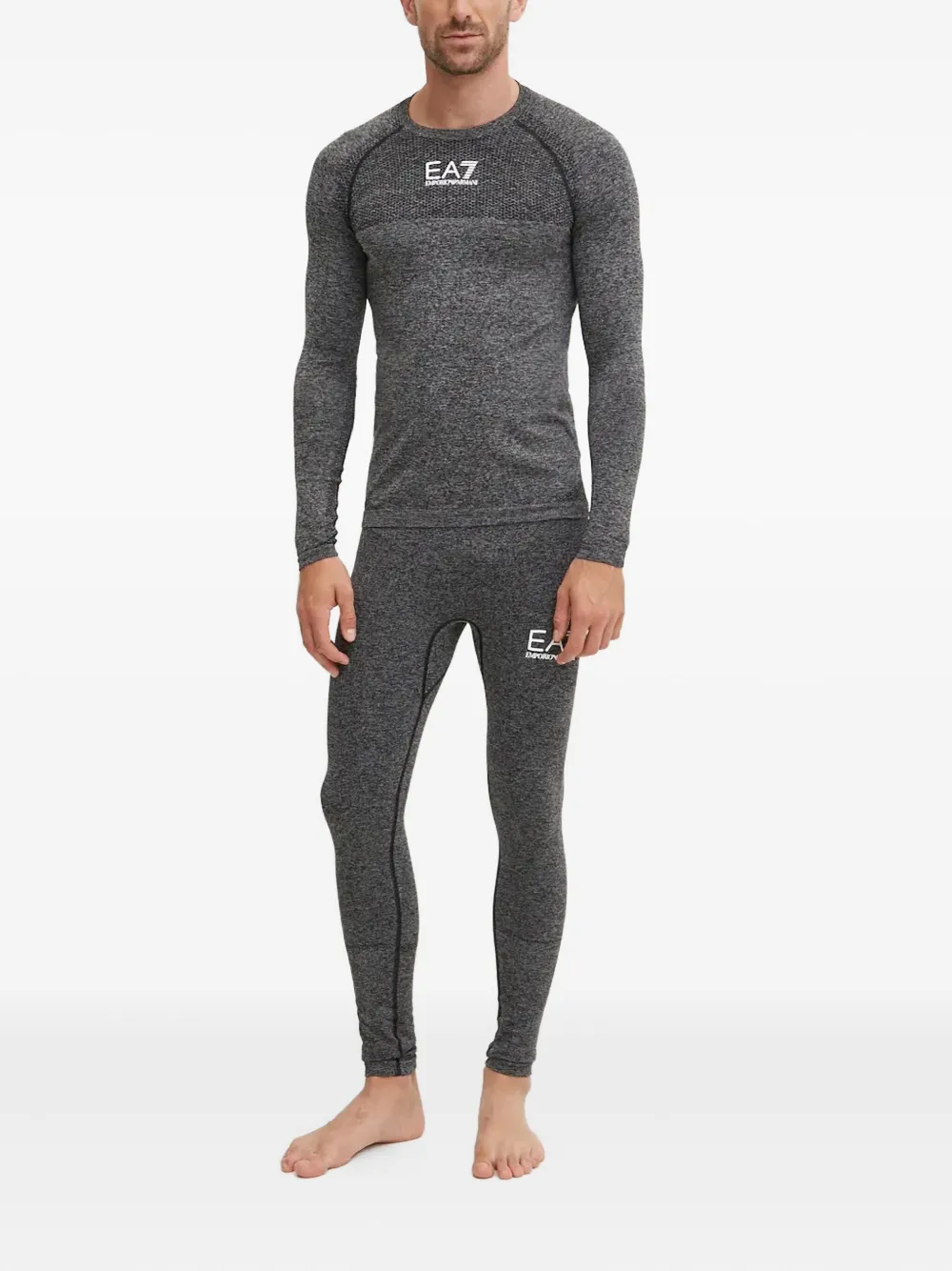 

Комплект базового слоя с логотипом Ea7 Emporio Armani, серый