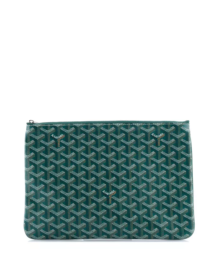 

Сумка-кошелек MM Senat Zip Pouch из лакированного холста Pre-Owned Goyard, зеленый