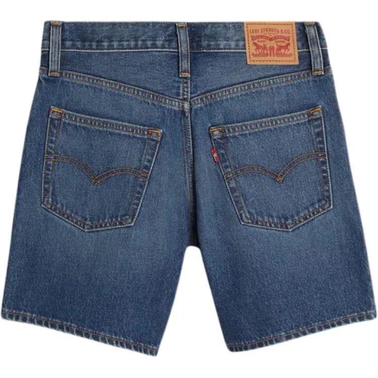 Джинсовые шорты женские blue, прямого кроя средней посадки Levis — фото 3