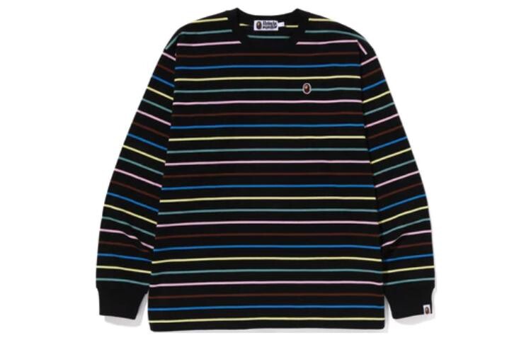

Футболка свободного кроя BAPE Hoop L/S A Bathing Ape, черный