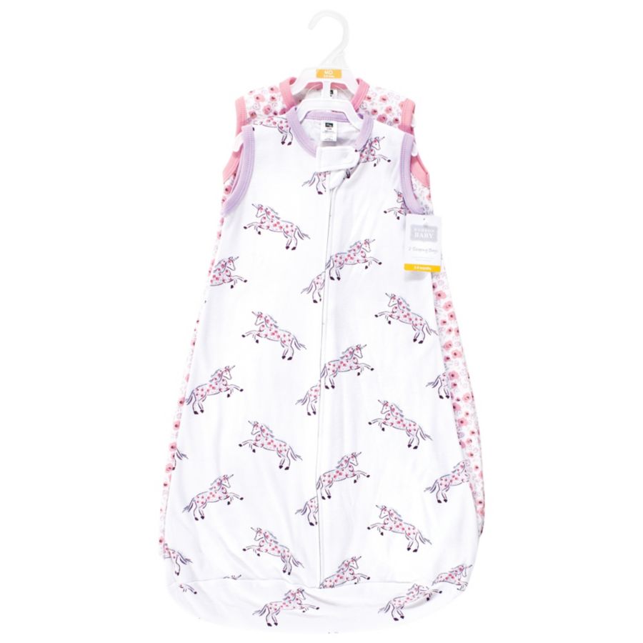 Хлопковая блузка с длинными рукавами - решение для сна Hudson Baby, Floral unicorn sleeveless — фото 2