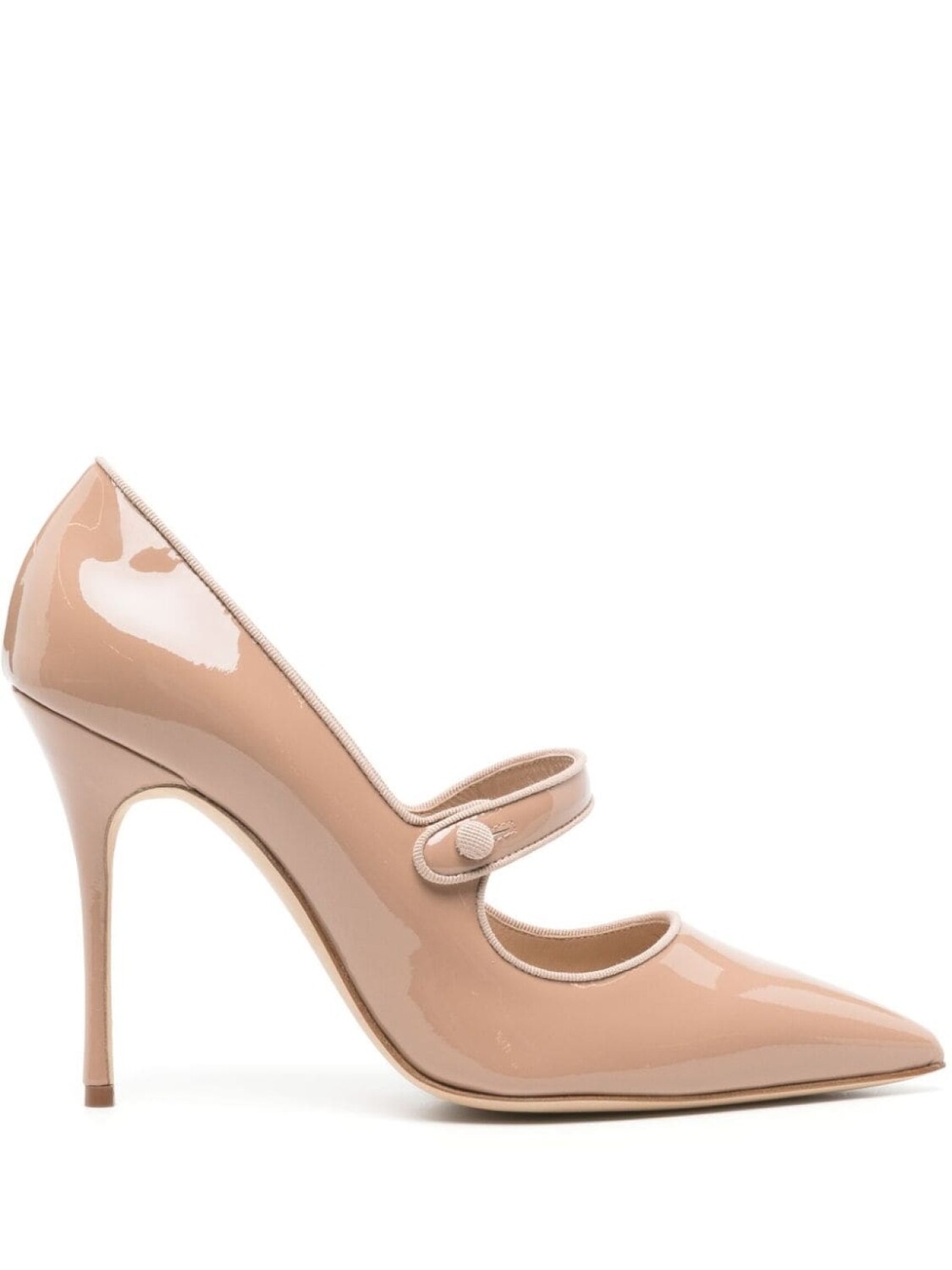 Manolo Blahnik лакированные туфли Campari 105, нейтральный цвет