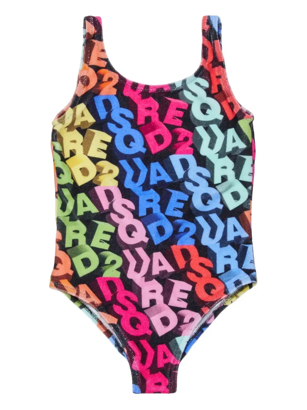 Слитный купальник с принтом Dsquared2 Kids, черный