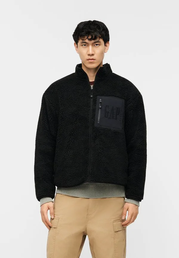 Флисовая куртка с логотипом Gap, True Black