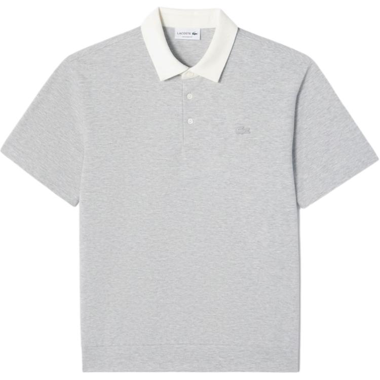 

LACOSTE Мужская поло светло-серого цвета, Серый, LACOSTE Мужская поло светло-серого цвета