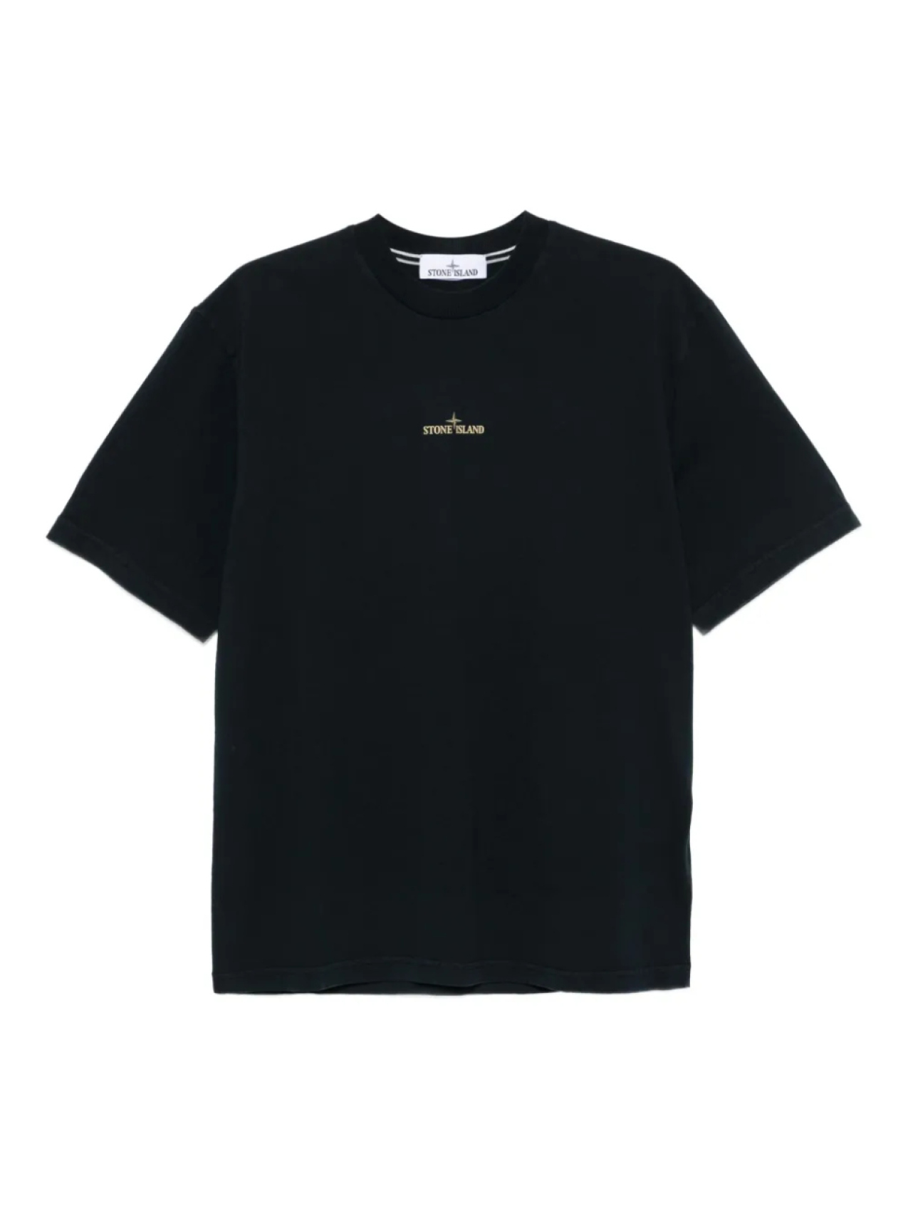 

Футболка из хлопка с вышитым логотипом Stone Island, синий