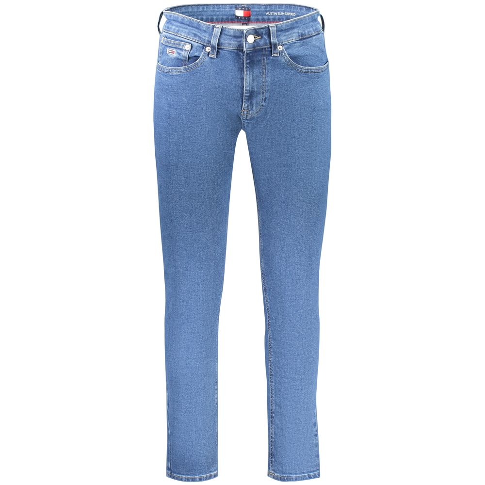 

Синие хлопковые мужские узкие зауженные джинсы Tommy Hilfiger, Blue