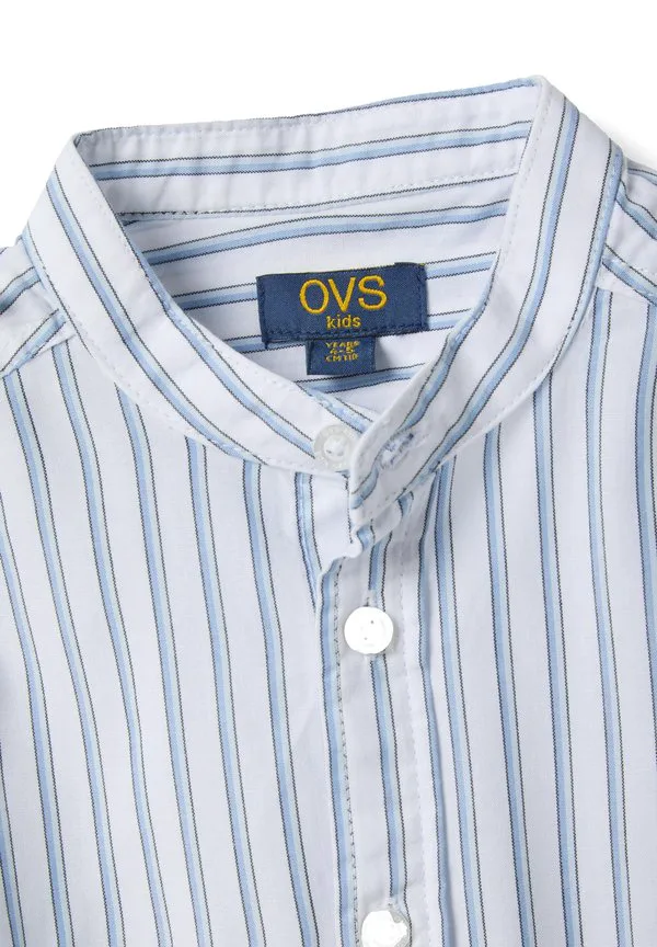 Полосатая рубашка стандартного кроя Ovs, White/Light Blue — фото 3