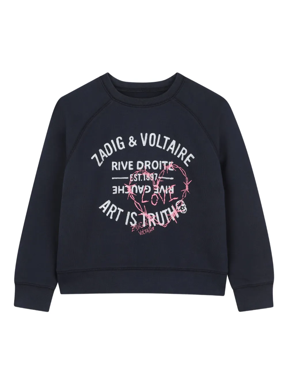 

Толстовка с графичным принтом Zadig & Voltaire Kids, черный