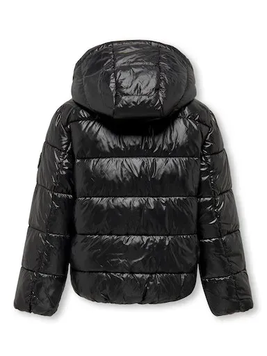 Стеганая куртка KIDS ONLY "KOGNEWEMMY SAVANNAH JACKET OTW NOOS", с капюшоном, черный — фото 4