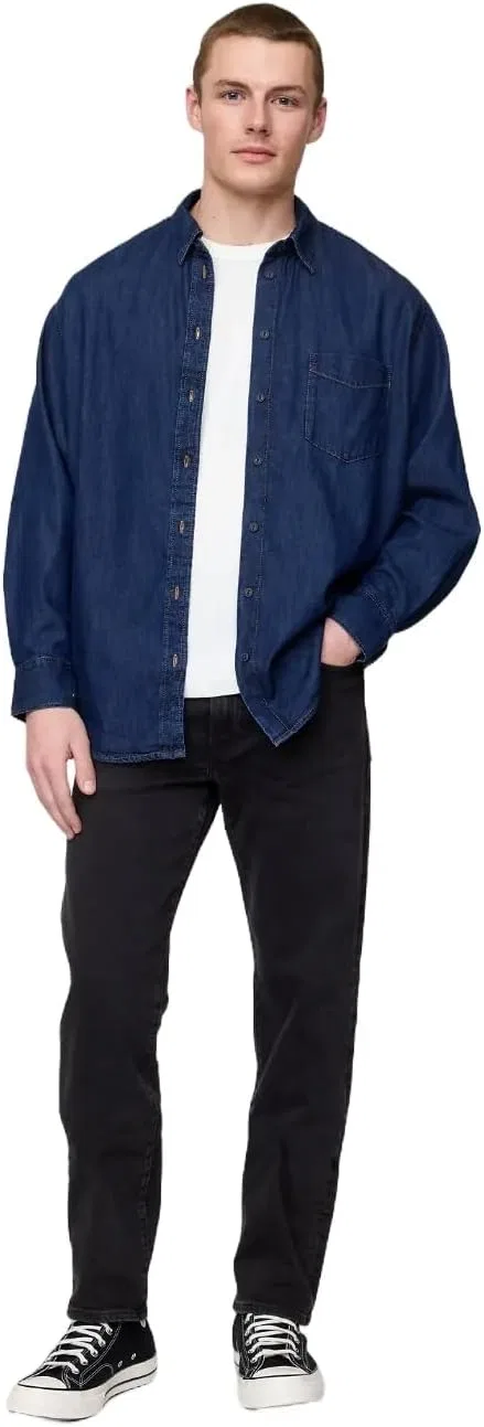 Джинсы Gapflex Straight, GAP, черный