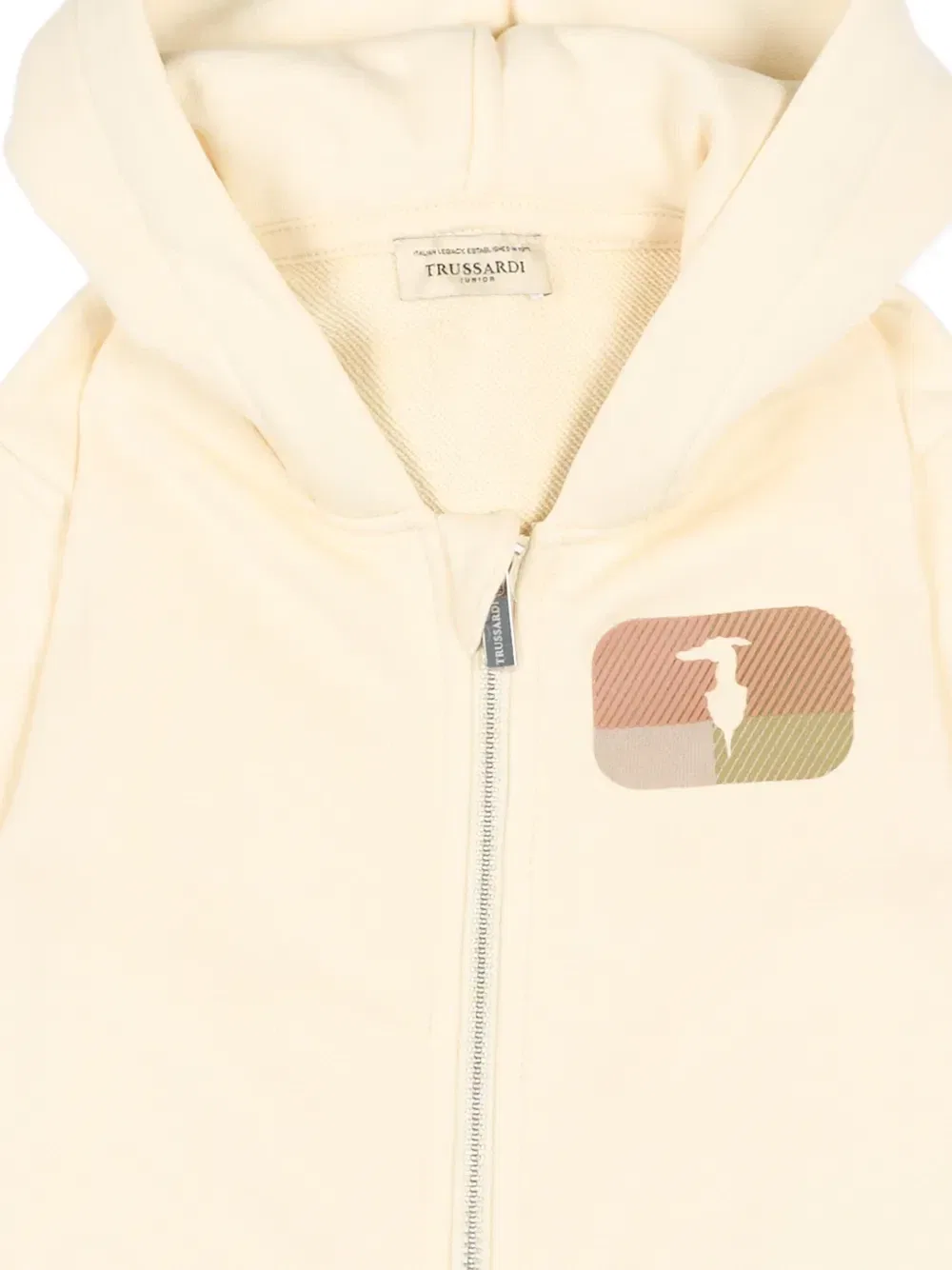 Худи на молнии Trussardi Junior, бежевый — фото 3