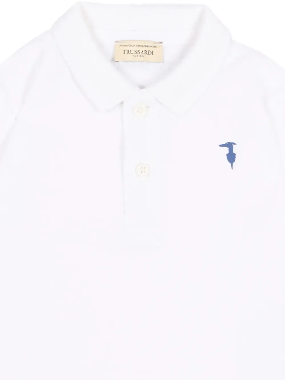 Рубашка-поло с коротким рукавом Trussardi Junior, белый — фото 3