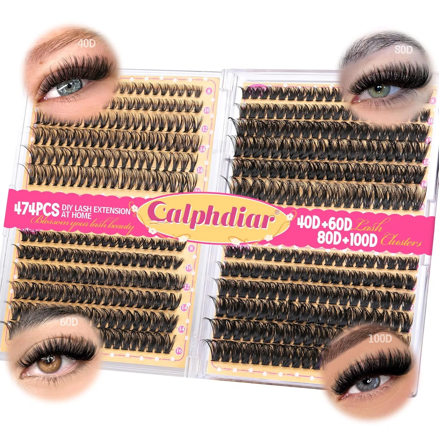 Набор накладных ресниц Calphdiar Wispy Eyelashes D-Curl Calphdiar