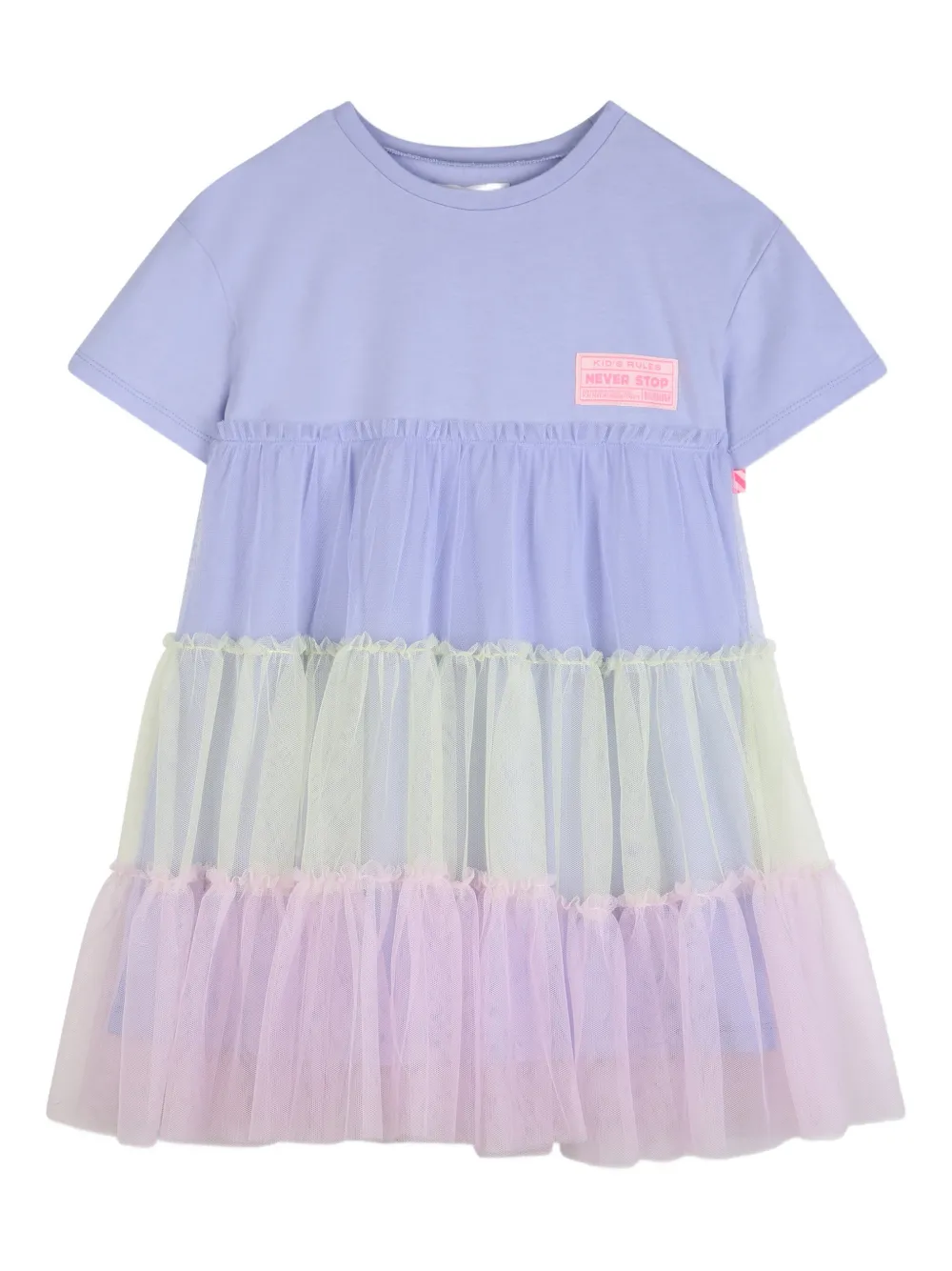 

Ярусное платье с короткими рукавами Billieblush, синий