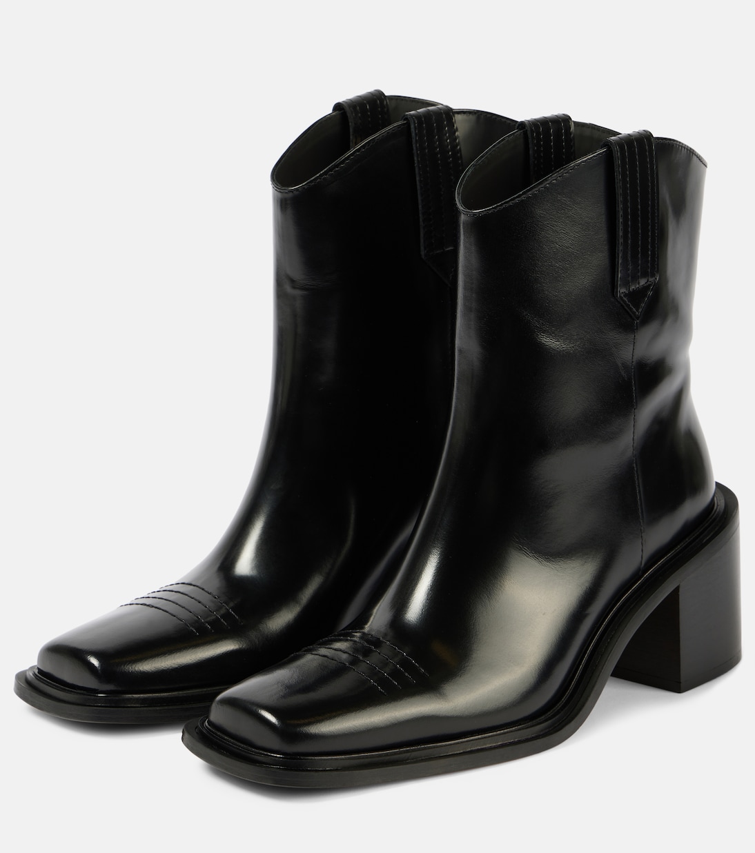 Ботильоны из полированной кожи Souliers Martinez, черный — фото 4