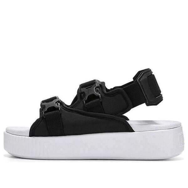 Сандалии platform slide ylm 19 'black white' Puma, черный